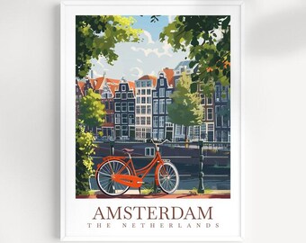 Amsterdam Travel Print: Netherlands Wall Art