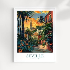 Seville Travel Print Wall Art Spain Wall Hanging Home Décor Seville Gift Art Lovers Spain Art Lover Gift Seville Wall Décor Seville