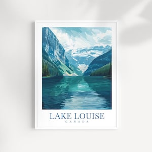 Lake Louise Travel Print Wall Art Canada Wall Hanging Home Décor Lake Louise Gift Art Lovers Canada Lake Louise Travel artwork