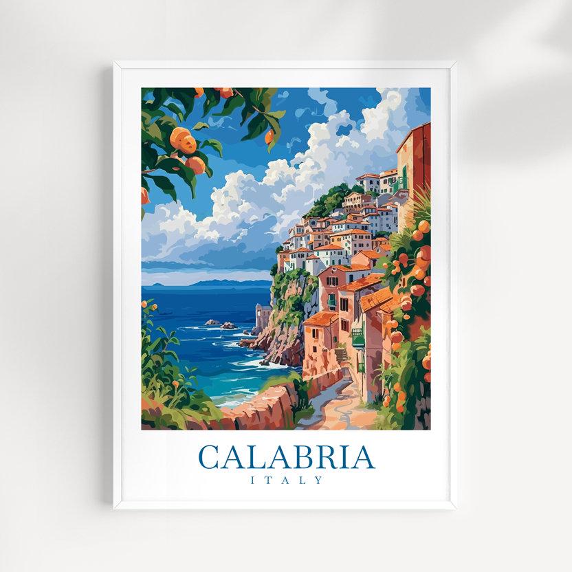 Calabria Italy Travel Print: Coastal Village Wall Art - Etsy