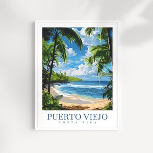Costa Rica Travel Print Wall Art Costa Rica Wall Hanging Home Décor Costa Rica Gift Art Lovers Central America Puerto Viejo Wall Art