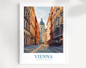 Wien Österreich Reise-Print: Architektonische Wandkunst