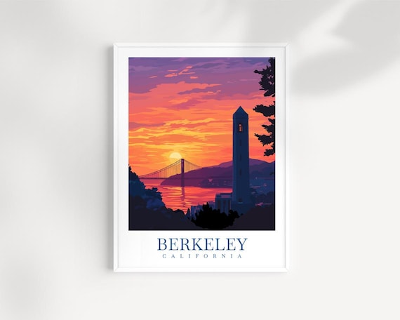 Berkeley California Print: Bay Area Coastal Cityscape Art - Etsy