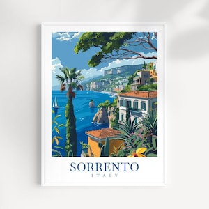 Sorrento Travel Print Wall Art Italy Wall Hanging Home Décor Sorrento Gift Art Lovers Italy Art Lover Gift Sorrento Print Sorrento Art
