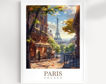Paris Travel Poster: Eiffel Tower Wall Art