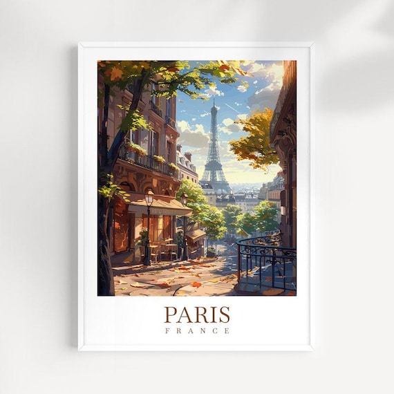 Paris Travel Poster: Eiffel Tower Wall Art