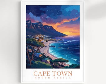 Cape Town Travel Print: South Africa Wall Art