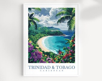 Trinidad and Tobago Travel Print: Caribbean Wall Art