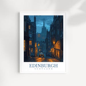 Edinburgh Cityscape Print Scotland Home Decor European City Art Print Edinburgh Wall Art Scotland Enthusiast Gift Wall Hanging Edinburgh