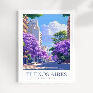 Buenos Aires Travel Print Argentina Art Poster Buenos Aires Art Print Buenos Aires Gift Buenos Aires Wall Art Buenos Aires Artwork gift