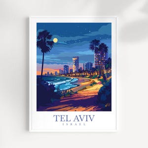 Tel Aviv Travel Print Wall Art Israel Wall Hanging Home Décor Tel Aviv Gift Art Lovers Tel Aviv Art Lover Gift Tel Aviv Print Tel Aviv Art