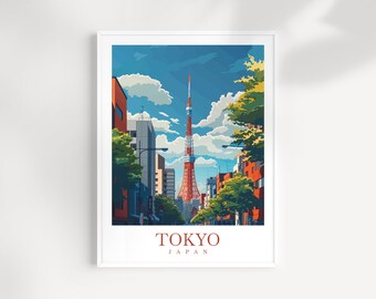 Tokyo Travel Print Wall Art Japan Wall Hanging Home Décor Japan Gift Art Lovers Tokyo Art Lover Gift Tokyo Travel Gift