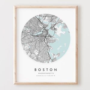 Impressão de mapa de Boston, mapa de Boston, pôster de arte de parede de cidade, mapa de estrada Ma, decoração de mapa de rua com impressão de Massachusetts, presente de escritório, L56v4