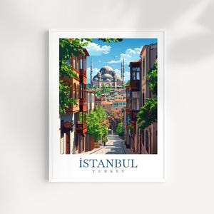 Impression d&#39;art mural voyage à Istanbul Turquie Tenture murale Décoration d&#39;intérieur Cadeau à Istanbul Amateurs d&#39;art Cadeau pour amateur d&#39;art à Istanbul Ville d&#39;Istanbul Turquie Voyage
