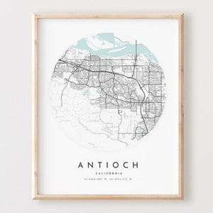 Impressão de mapa de Antioquia, mapa de Antioquia pôster arte de parede de cidade, mapa de estrada Ca, decoração de mapa de rua com impressão da Califórnia, presente de escritório, L506v4