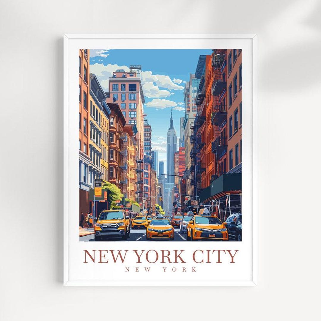 New York City Travel Print: NYC Wall Art Home Decor - Etsy