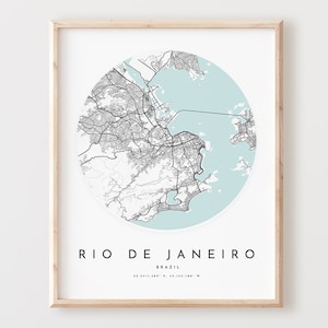 Rio Dejanerien Karte Print, Rio Dejanieri Karte Poster Stadtwandkunst, Rio Dejanier Straßenkarte, Rio Dejanier Straßenkarte Dekor, L14v4