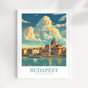 Budapest Travel Print Wall Art Hungary Wall Hanging Home Décor Budapest Gift Art Lovers Hungary Art Lover Gift Budapest Wall Décor