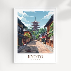 Kyoto Travel Print Wall Art Japan Wall Hanging Home Décor Kyoto Gift Art Lovers Kyoto Art Lover Gift Japan Travel Gift