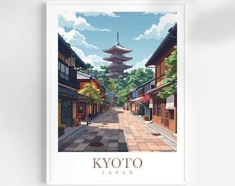 Kyoto Japan Travel Print: Asian Home Decor Wall Art