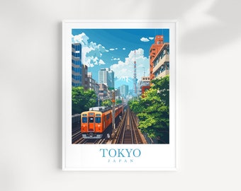 Tokyo Travel Print Wall Art Japan Wall Hanging Home Décor Japan Gift Art Lovers Tokyo Art Lover Gift Tokyo Travel Gift