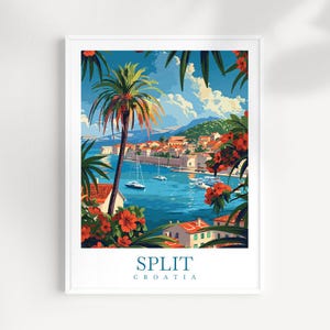 Split Travel Print Kroatien Poster Wandkunst Split Wandbehang Home Décor Split Geschenk Kunstliebhaber Split Travel Poster Wall Art