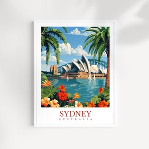 Sydney Travel Print Australia Poster Wall Art Sydney Home Décor Sydney Gift Art Lovers Australia Art Lover Gift Australia Print Sydney Art