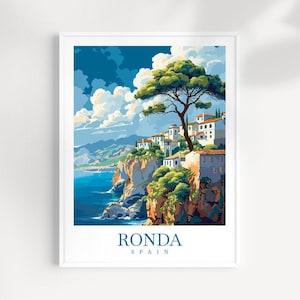 Ronda Travel Print Spain poster Ronda Wall Art Ronda Wall Hanging Ronda Home Décor Ronda Gift Art Lovers Ronda Wall Art