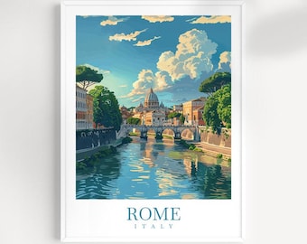 Rome Travel Print Wall Art Italy Wall Hanging Home Décor Rome Gift Art Lovers Italy Art Lover Gift Rome Print Italy Wall Art Decor