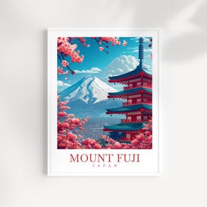 Mount Fuji Travel Print Wall Art Japan Wall Hanging Tokyo city Home Décor Japan Gift Art Lovers Tokyo Art Lover Gift Tokyo Travel Gift