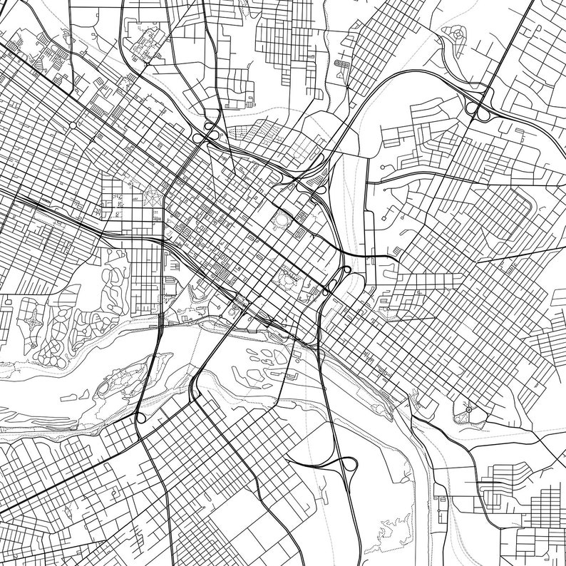 Richmond map print wall art Richmond VA city map poster | Etsy