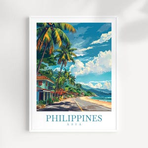 Philippines Travel Print Wall Art, Philippines Asia Poster, Wall Hanging, Home Decoration, Birthday Gift Ideas Asia Gift