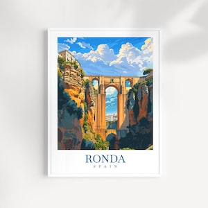 Ronda Travel Print Spain Wall Art Ronda Poster Ronda Wall Hanging Ronda Home Décor Ronda Gift Art Lovers Ronda Poster Gift