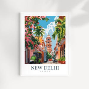 New Delhi Travel Print India Poster Wall Art Home Decoration New Delhi Gift Art Lovers Wall Art Print New Delhi India Travel print