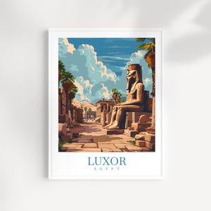 Luxor Travel Print Egypt Wall Art Luxor Wall Hanging Home Décor Luxor Gift Art Lovers Luxor Art Lover Gift Luxor
