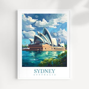 Sydney Travel Print Wall Art Australia Wall Hanging Home Décor Sydney Gift Art Lovers Australia Art Lover Gift Australia Print Sydney Art