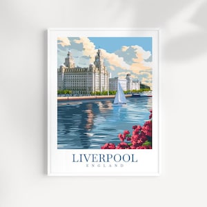 Impression d&#39;art de Liverpool art mural voyage Angleterre tenture murale décoration d&#39;intérieur cadeau Liverpool amateurs d&#39;art Angleterre cadeau amateur d&#39;art Liverpool cadeau voyageur