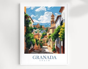 Granada Spain Travel Print: Andalusian Wall Art