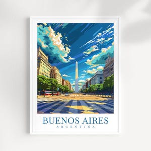 Buenos Aires Travel Print Argentina Art Poster Buenos Aires Art Print Buenos Aires Gift Buenos Aires Wall Art Buenos Aires Artwork gift