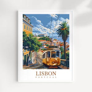 Lisbon Travel Print Wall Art Lisbon Wall Hanging Home Décor Lisbon Gift Art Lovers Portugal Art Lover Gift Lisbon Wall Décor Lisbon Tram Art