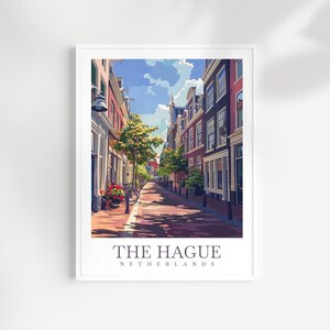 The Hague Travel Print Wall Art The Netherlands Wall Hanging Home Décor The Hague Gift Art Lovers The Netherlands Art Lover art