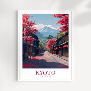 Kyoto Travel Print Wall Art Japan Wall Hanging Home Décor Kyoto Gift Art Lovers Kyoto Art Lover Gift Japan Travel Gift
