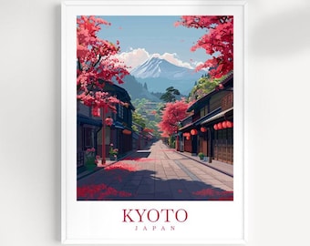 Kyoto Japan Travel Print: Japanese Wall Art Home Decor