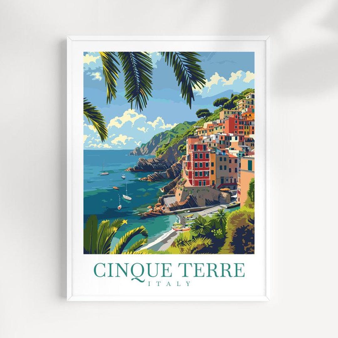 Cinque Terre Travel Print Italy Wall Art Cinque Terre Italy Wall ...