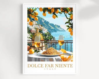 Amalfi Coast Print: Dolce Far Niente Italy Wall Art