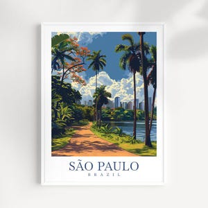 São Paulo Viagem Impressão Arte de Parede Brasil Decoração de Parede Decoração de Casa Presente de São Paulo Amantes da Arte Impressão de Arte de Parede Arte Brasil Arte de Parede Pôster