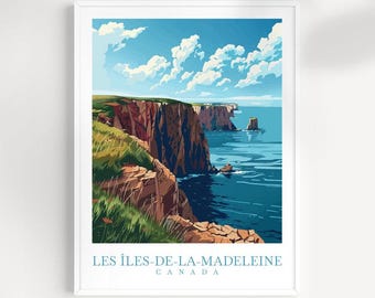Îles-de-la-Madeleine Travel Poster: Canada Wall Art