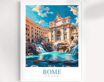 Impression d&#39;art mural voyage Rome Italie Tenture murale Décoration d&#39;intérieur Cadeau Rome Amateurs d&#39;art Italie Cadeau amateur d&#39;art Impression Rome Art mural Italie