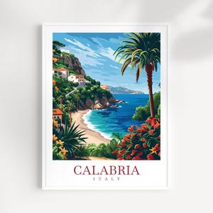 Calabria Travel Print Wall Art Calabria Italy Wall Hanging Home Decor Calabria Gift Art Lovers Wall Art Print Calabria Italy art gift