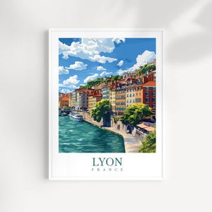 Lyon Travel Print France Poster Home Décor Lyon Poster Lyon Wall Print For Gift Wall Hanging Lyon France Home Decor Lyon Art